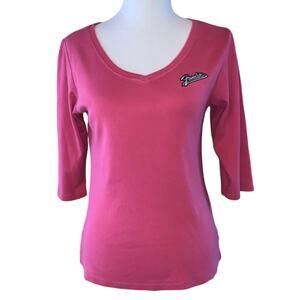 Fender Authentic 3/4 Sleeve V-Neck Top Sz Medium